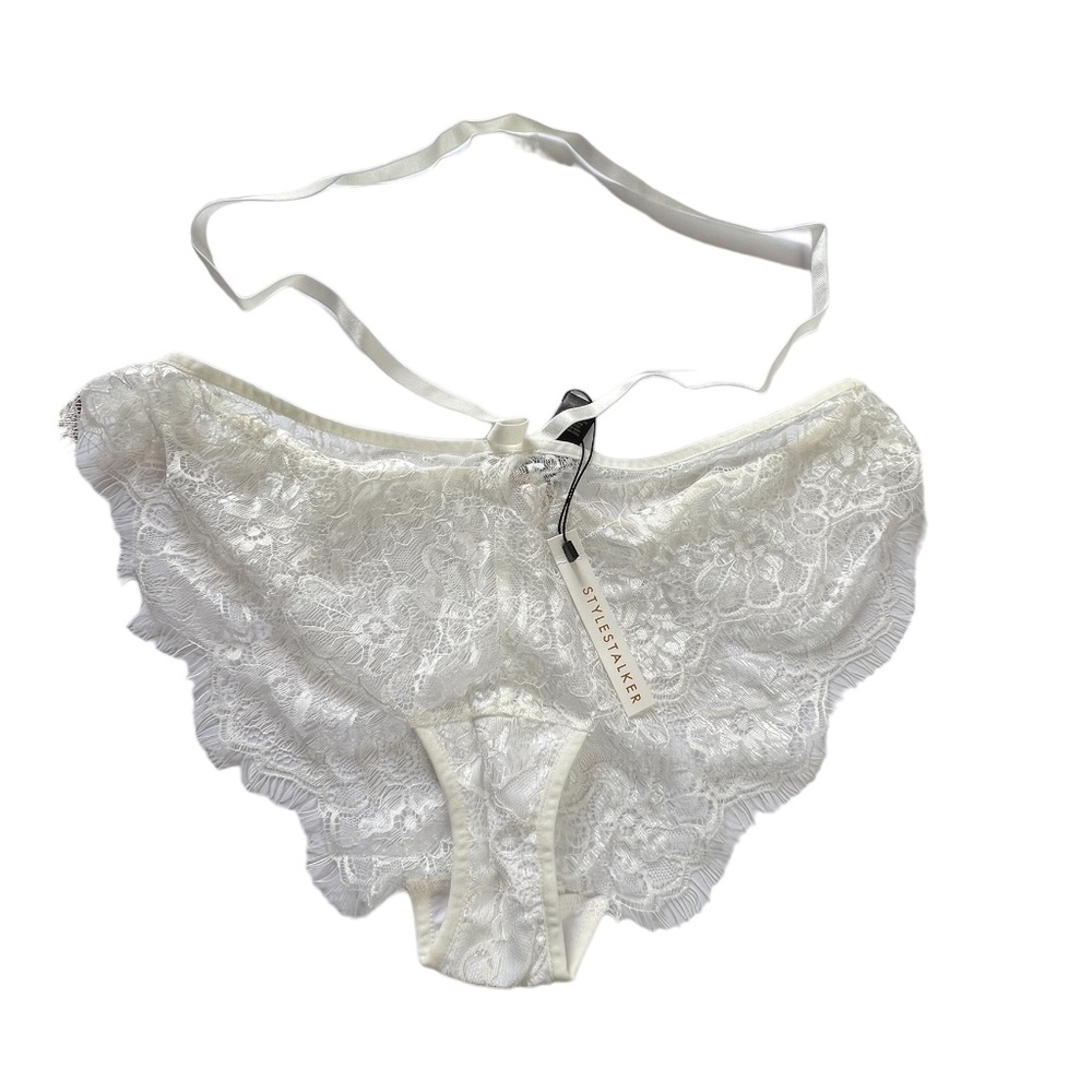Stylestalker Safia White Lace Briefs L New With Tags